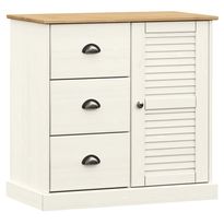 Senkki laatikoilla VIGO 78x40x75 cm valkoinen täysi mänty (53200)