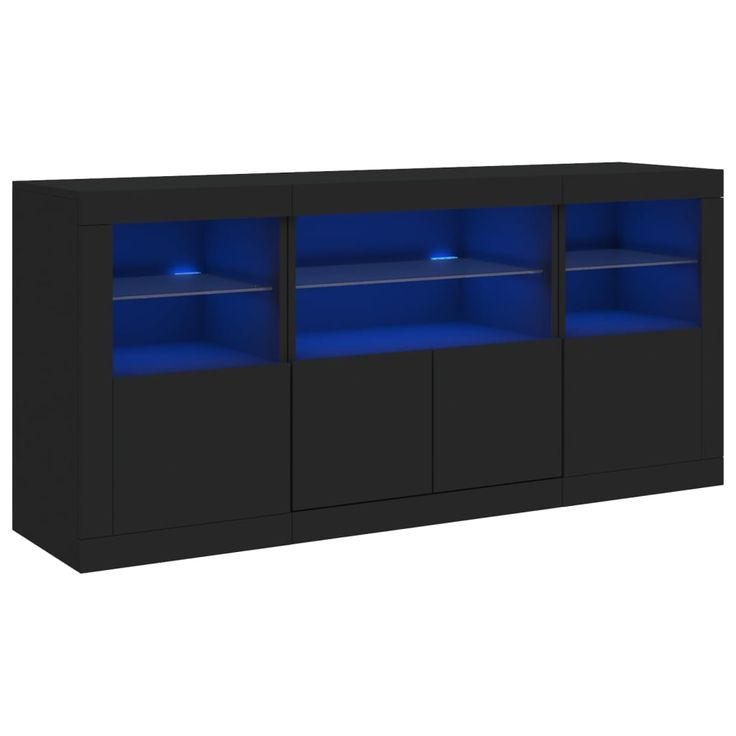 Senkki LED-valoilla musta 142,5x37x67 cm (09066)