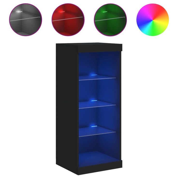 Senkki LED-valoilla musta 41x37x100 cm (36729)