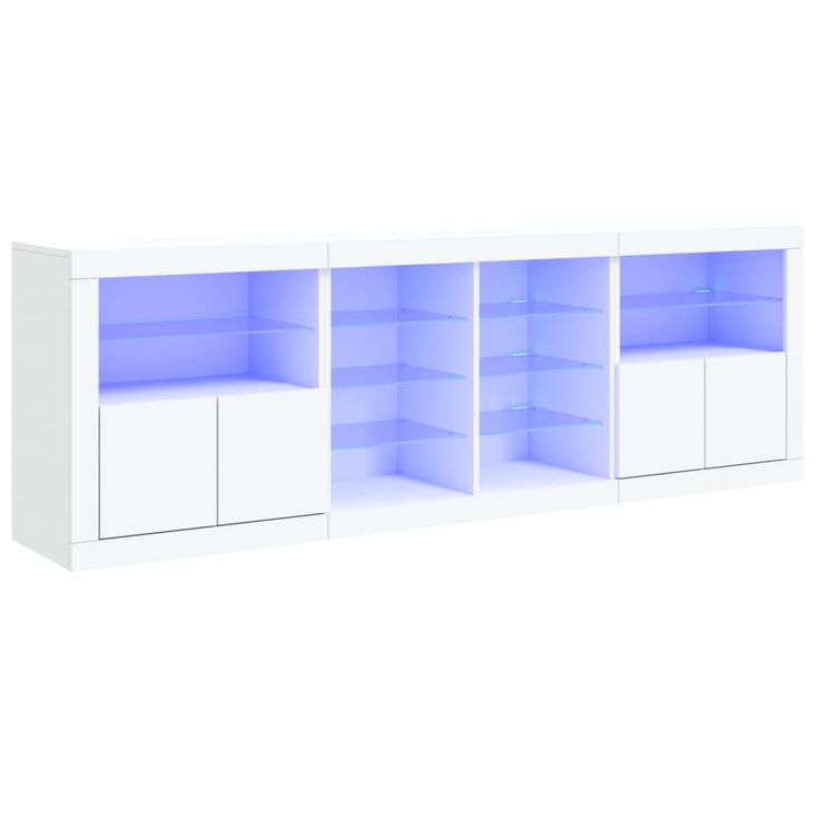Senkki LED-valoilla valkoinen 202x37x67 cm (09044)