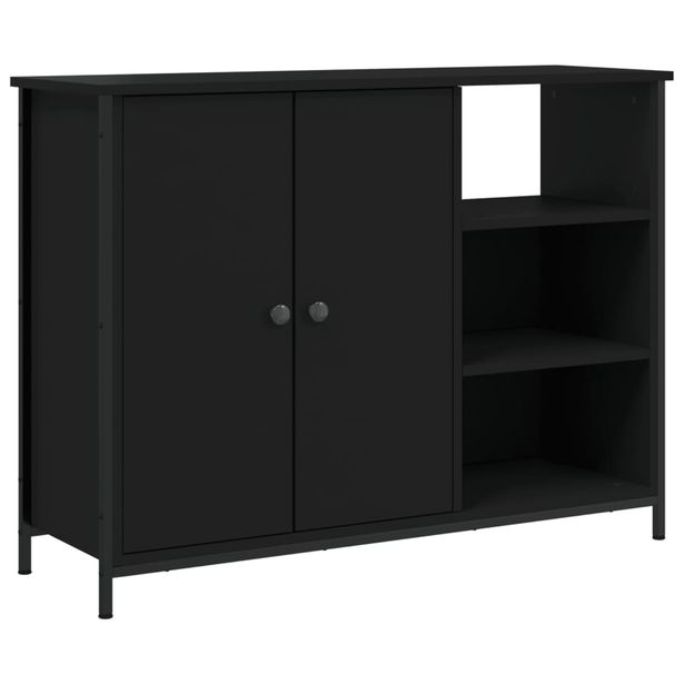 Senkki musta 100x33x75 cm tekninen puu (35549)