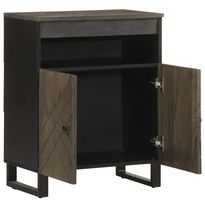 Senkki musta 60x33x75 cm massiivipuu mango (17709)