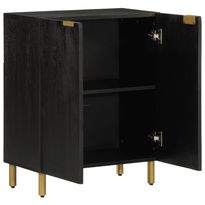 senkki Musta 60x33x75 cm suunniteltu puu (17650)