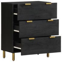 senkki Musta 60x33x75 cm suunniteltu puu (17651)