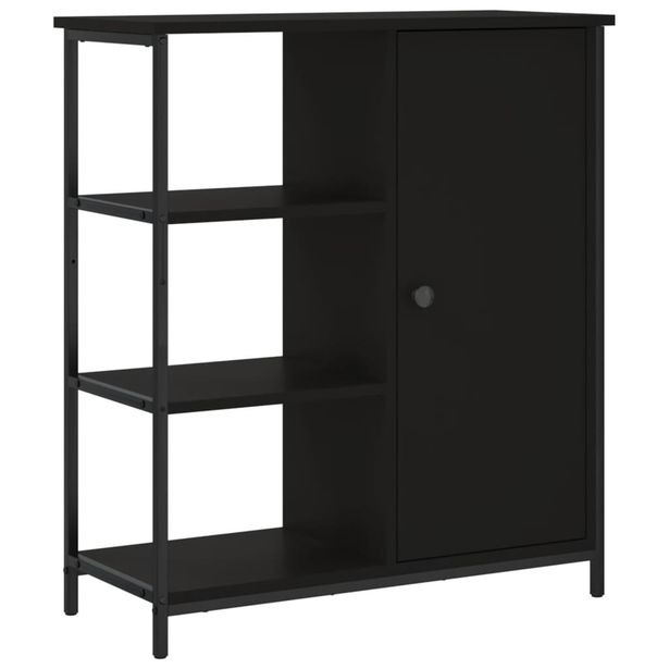 Senkki musta 70x30x80 cm tekninen puu (35489)