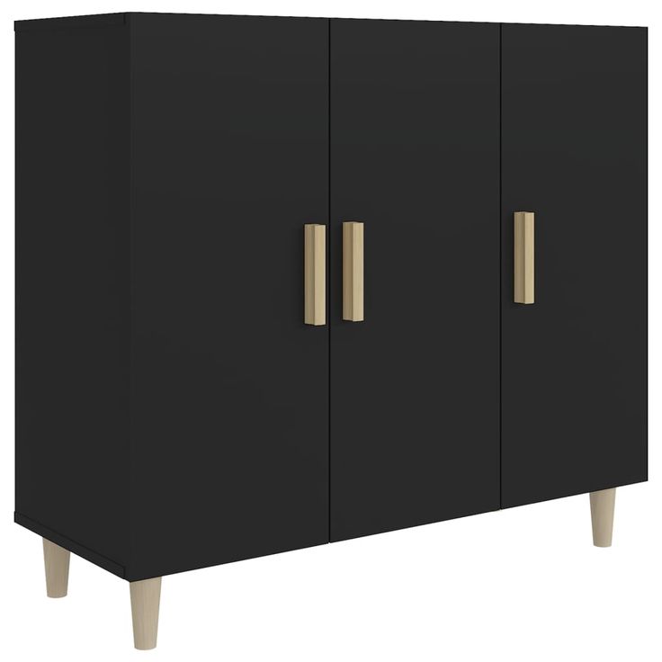Senkki musta 90x34x80 cm tekninen puu (12493)