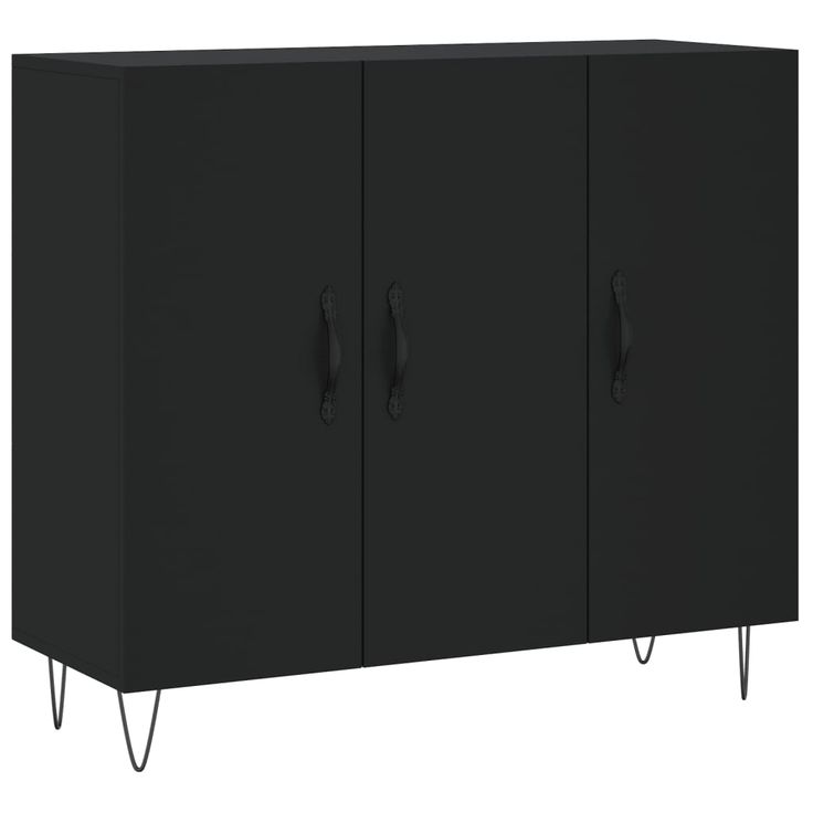 Senkki musta 90x34x80 cm tekninen puu (28101)
