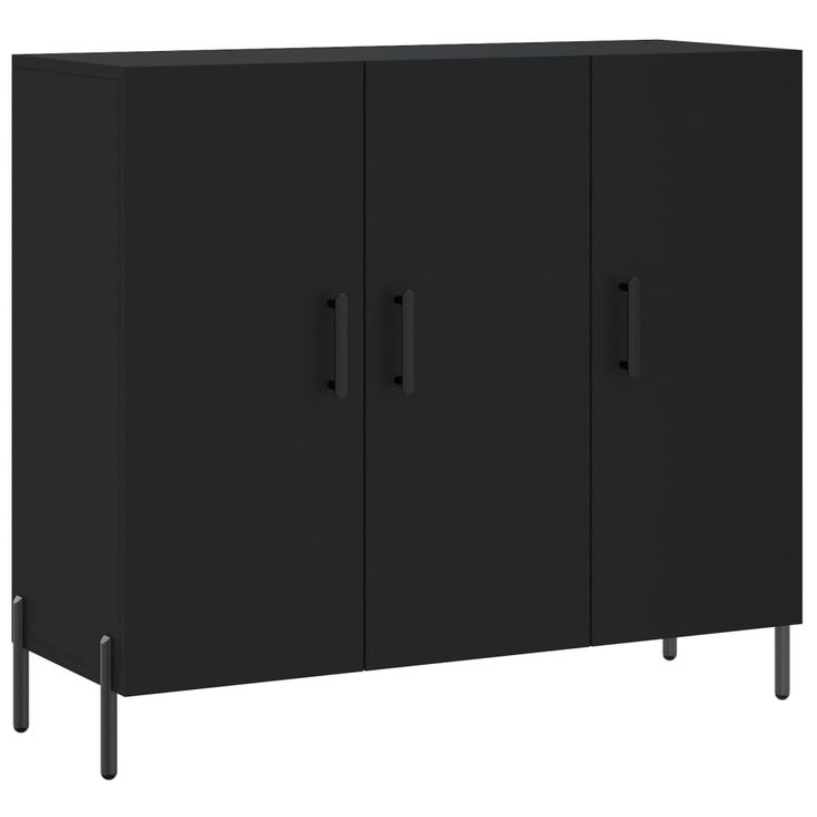 Senkki musta 90x34x80 cm tekninen puu (28117)