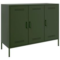 Senkki oliivinvihreä 100,5x39x79 cm teräs (43028)
