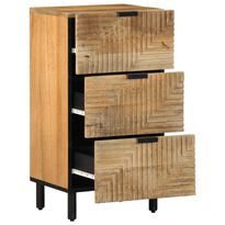 Senkki Ruskea 40x33x75 cm Massiivipuu Mango (17743)