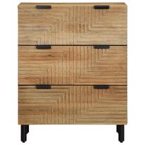 Senkki Ruskea 60x33x75 cm Massiivipuu Mango (17723)