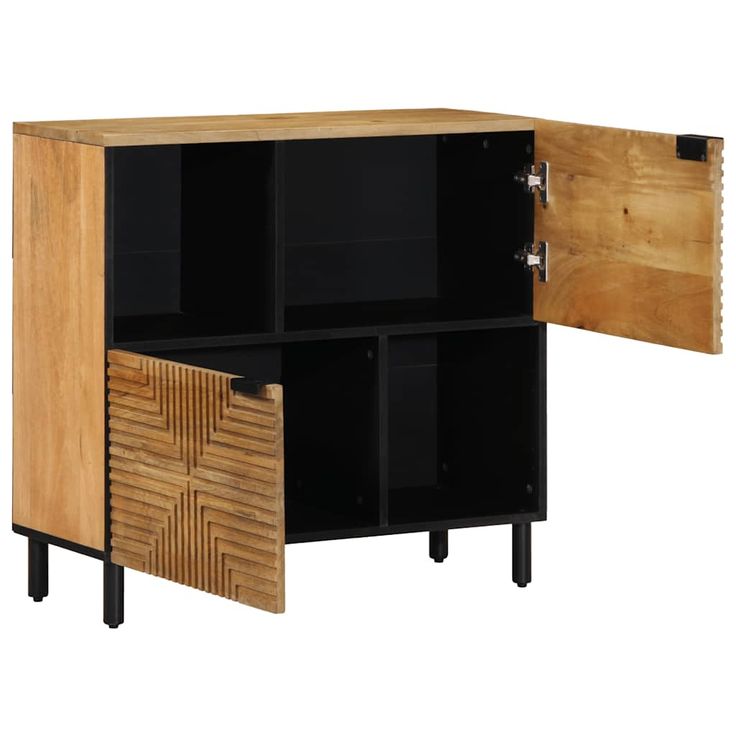 Senkki Ruskea 80x33x75 cm Massiivipuu Mango (17747)