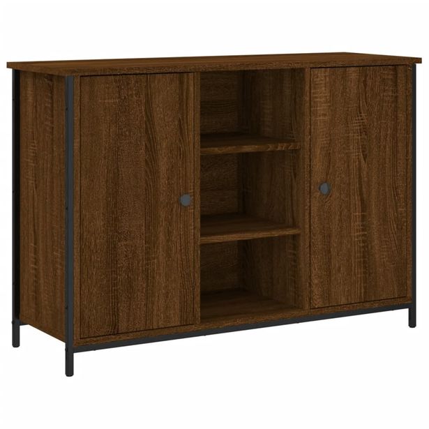 Senkki ruskea tammi 100x35x70 cm tekninen puu (35518)