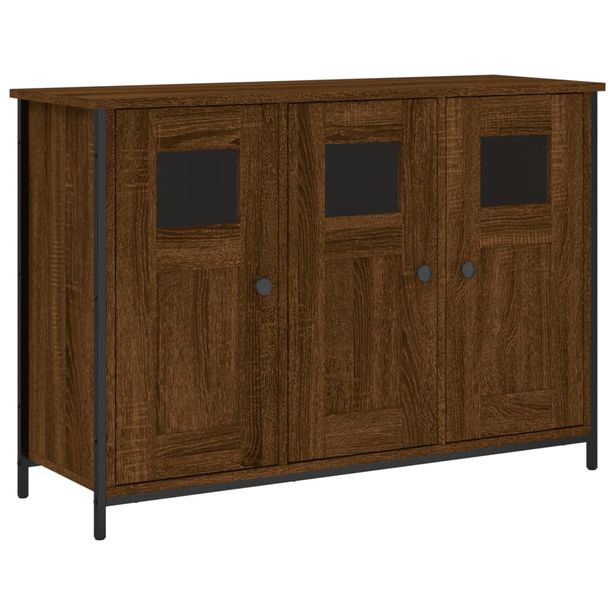 Senkki ruskea tammi 100x35x70 cm tekninen puu (35523)