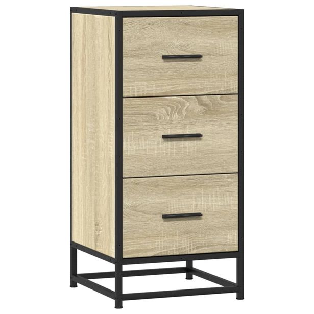 Senkki Sonoma tammi 35,5x35x76 cm tekninen puu ja metalli (48945)