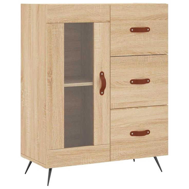 Senkki Sonoma-tammi 69,5x34x90 cm tekninen puu (28015)