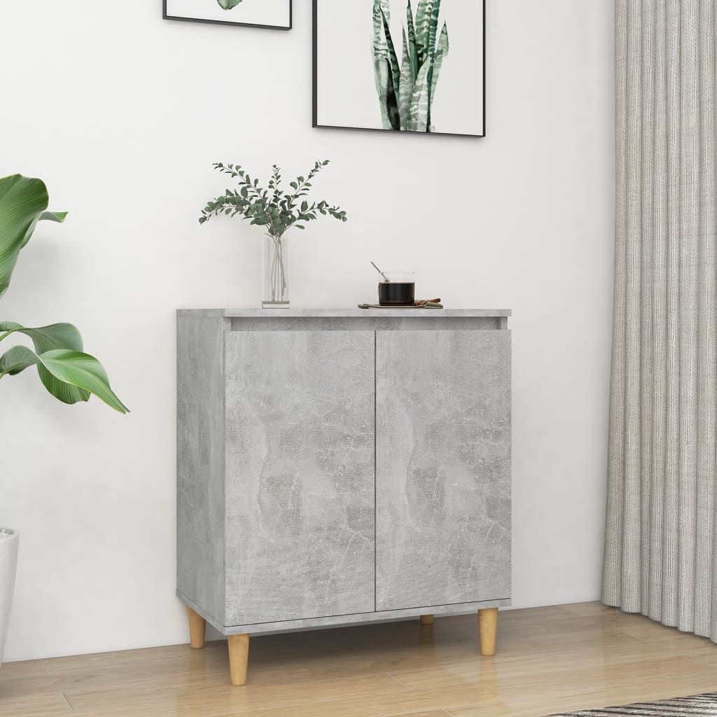 Senkki täyspuujaloilla 60x35x70cm lastulevy betoninharmaa
