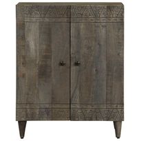 Senkki Vaaleanharmaa 60x33,5x75 cm Massiivipuu Mango (17794)