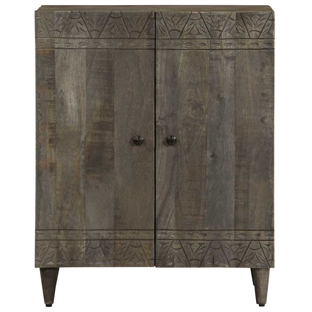 Senkki Vaaleanharmaa 60x33,5x75 cm Massiivipuu Mango (17794)