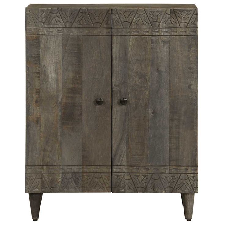 Senkki Vaaleanharmaa 60x33,5x75 cm Massiivipuu Mango (17794)