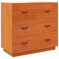 Senkki vahanruskea 80x40x75 cm täysi mänty (44471)