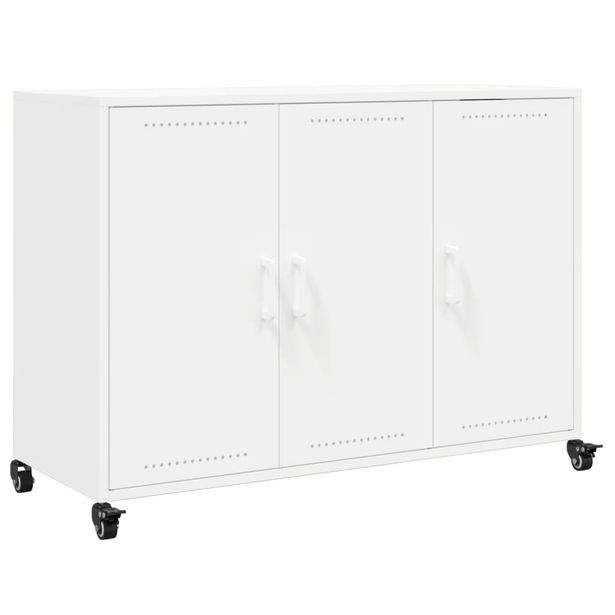 Senkki valkoinen 100,5x39x72 cm teräs (46685)