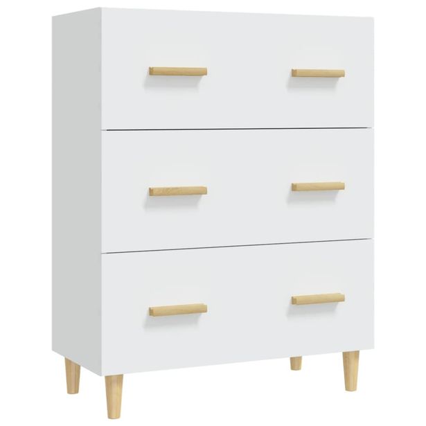 Senkki valkoinen 70x34x90 cm tekninen puu (12150)