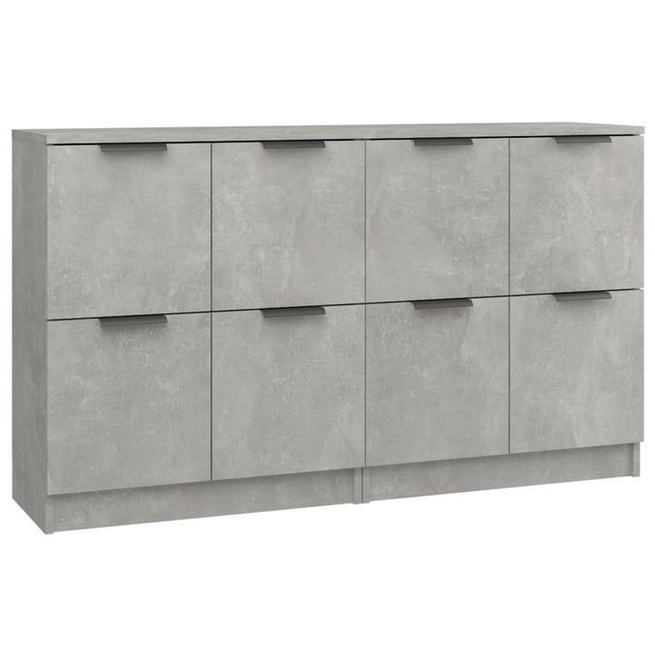 Senkkisarja 2-osainen betoninharmaa 60x30x70 cm tekninen puu (15807)