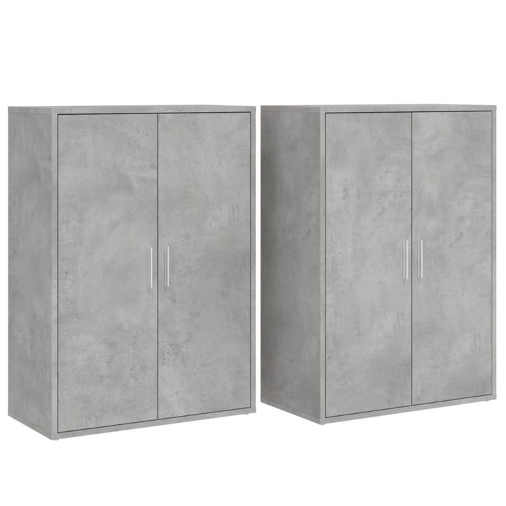 Senkkisarja 2-osainen betoninharmaa 60x31x84 cm tekninen puu (76570)