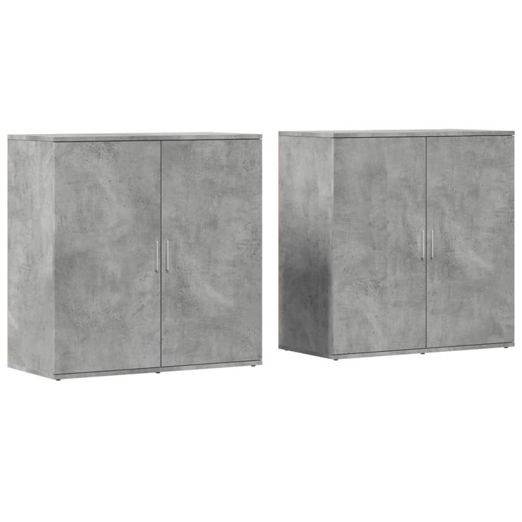 Senkkisarja 2-osainen betoninharmaa 79x38x80 cm tekninen puu (76605)