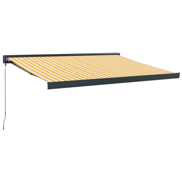 Sisäänkelattava markiisi keltavalk. 3,5x2,5 m kangas/alumiini (54557)