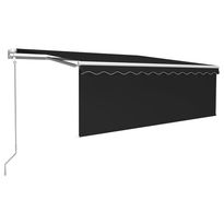 Sisäänkelattava markiisi, verho/LED/tuulisensori, 4x3 m, eri värejä (14351)