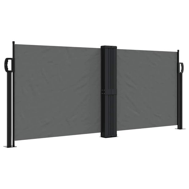 Sisäänvedettävä sivumarkiisi 100x1000 cm antrasiitti (04688)