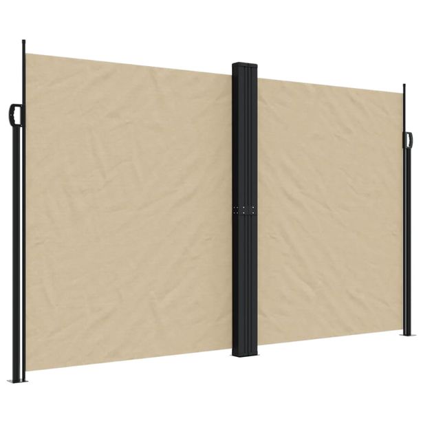 Sisäänvedettävä sivumarkiisi beige 200x600 cm (04660)