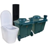 Sisäkuivakäymälä Pikkuvihreä Green Toilet Lux, posliini-istuimella