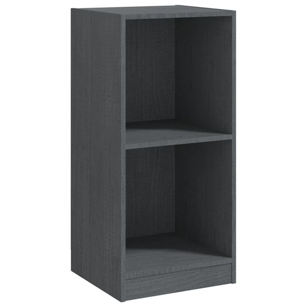 Sivukaappi harmaa 35,5x33,5x76 cm täysi mänty (09932)