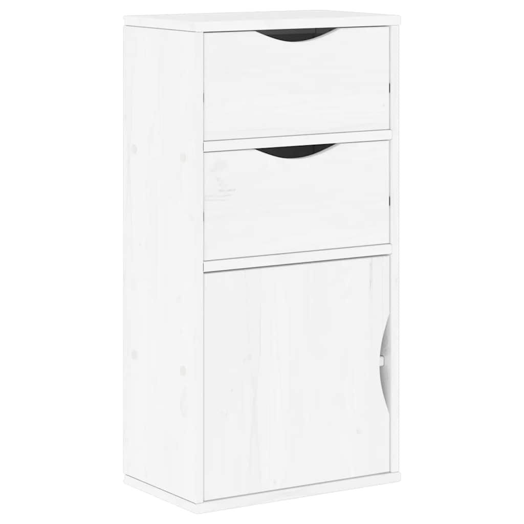 sivukaappi laatikoilla ODDA Valkoinen 40x24x79 cm (03598)