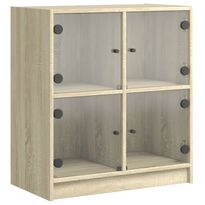 Sivukaappi lasiovilla Sonoma-tammi 68x37x75,5 cm (36380)