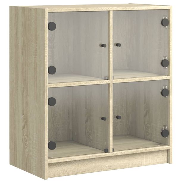 Sivukaappi lasiovilla Sonoma-tammi 68x37x75,5 cm (36380)