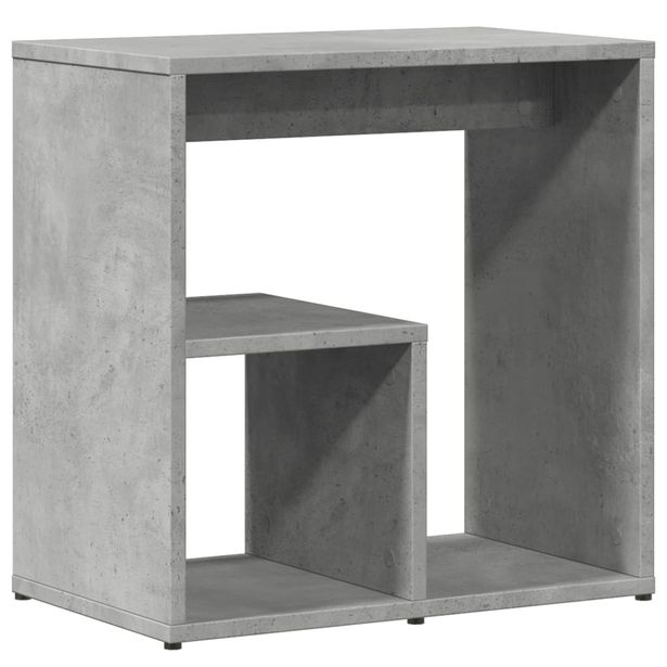 Sivupöytä betoninharmaa 50x30x50 cm lastulevy (40561)