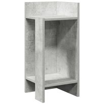 sivupöytä hyllyllä Betonin harmaa 25,5x27x60 cm (58548)