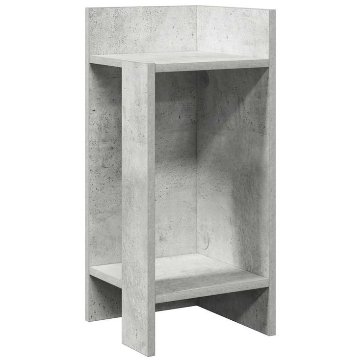 sivupöytä hyllyllä Betonin harmaa 25,5x27x60 cm (58548)