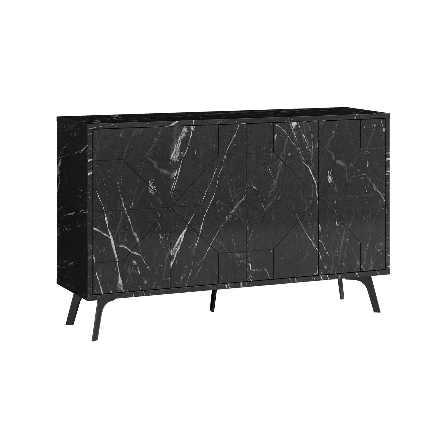 Sivupöytä Linento Furniture Dune, mustavalkoinen