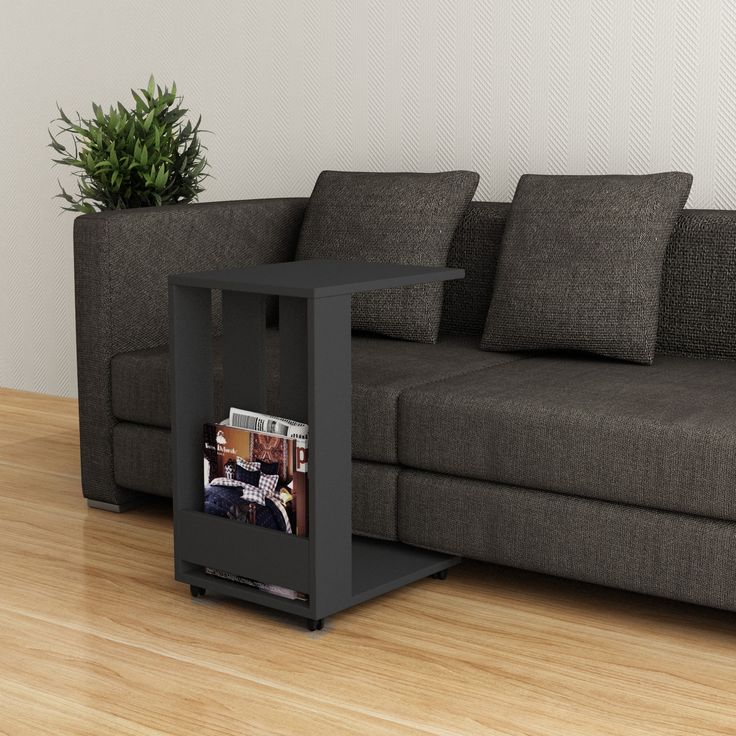 Sivupöytä Linento Furniture Edi, antrasiitti