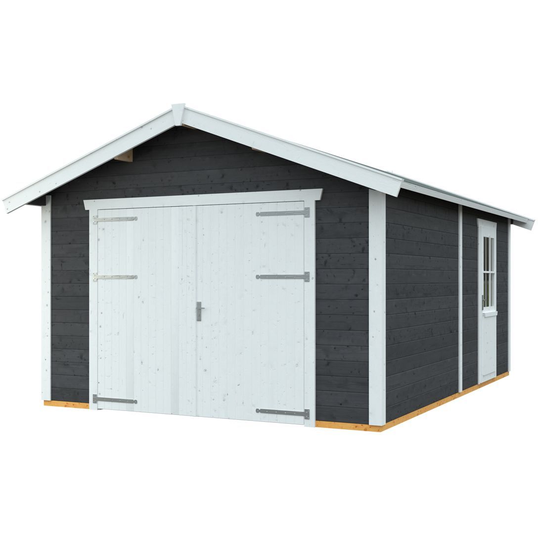 Autotalli Skan Holz Varberg 1, 19.4m², harmaa