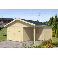 Autotalli Skan Holz Varberg 2, 26.3m², puuvalmis