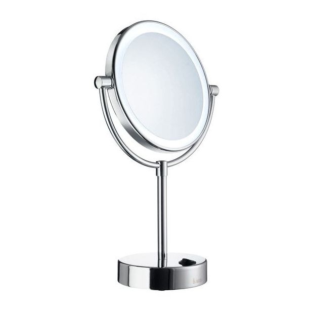 Meikkipeili Smedbo Dual light, pyöreä, valolla, vapaasti seisova 