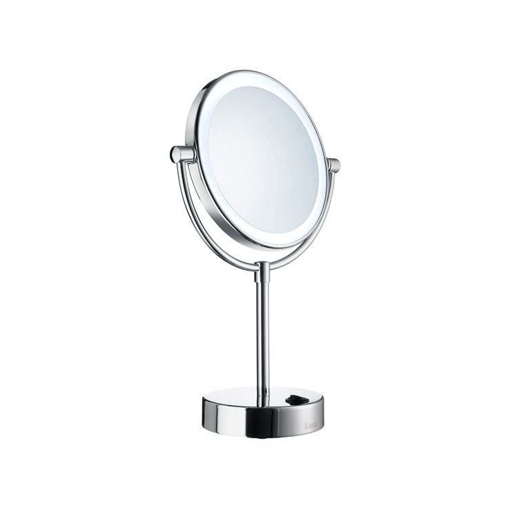 Meikkipeili Smedbo Dual light, pyöreä, valolla, vapaasti seisova 