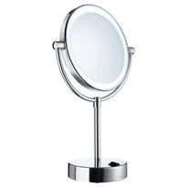 Meikkipeili Smedbo Dual light, pyöreä, valolla, vapaasti seisova, Verkkokaupan poistotuote