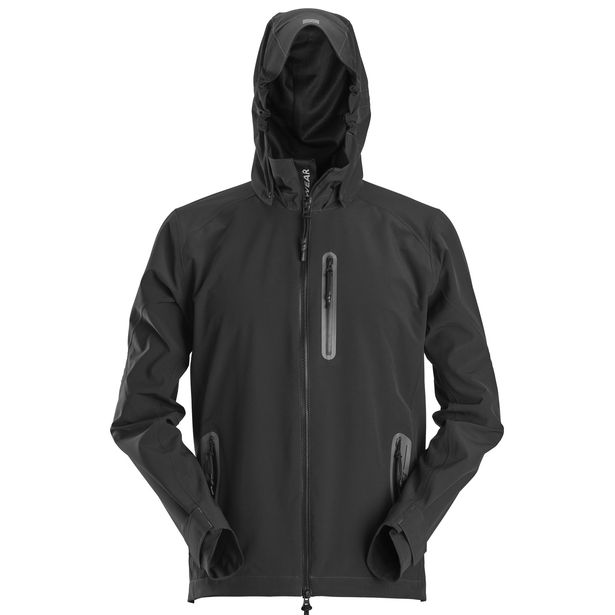 Softshelltakki Snickers Workwear FlexiWork 1218, musta
